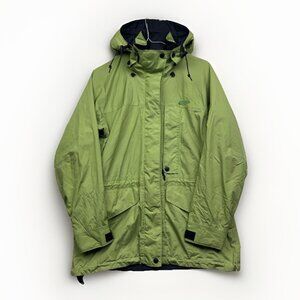 Vintage MEC Mountain Equipment Co Op Shell Jacket Womens Sz S Lime Green Read*